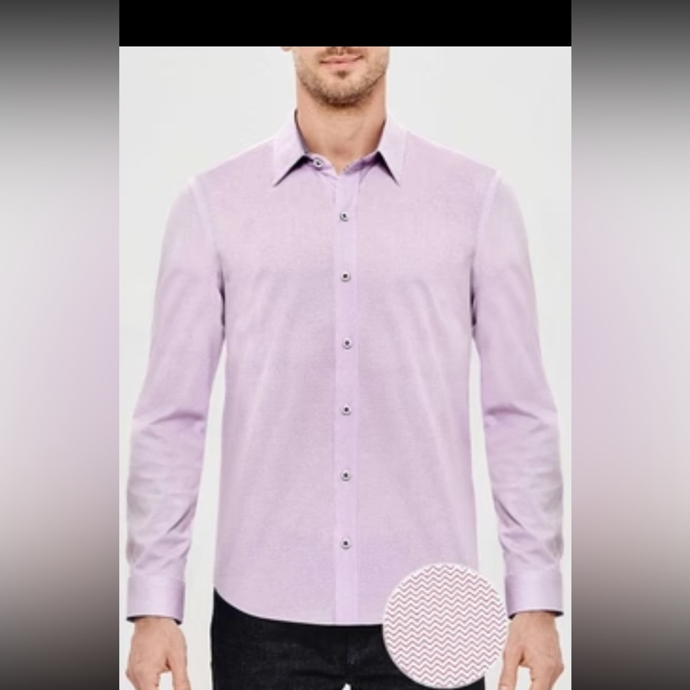 Buttercloth dress shirt in noble waves long fiber cotton fabric.